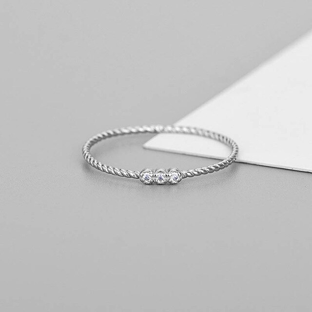 Pierścień serce 925 Sterling Silver - 2021, cienki, prosty, słodki, kobiecy, koreański styl - Wianko - 28