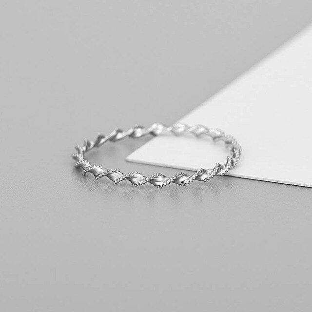 Pierścień serce 925 Sterling Silver - 2021, cienki, prosty, słodki, kobiecy, koreański styl - Wianko - 25