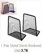 Siatka metalowa Bookend - antypoślizgowe stojaki na książki na biurko uchwyt półki do książek/filmów/płyt CD/gier wideo - Wianko - 5