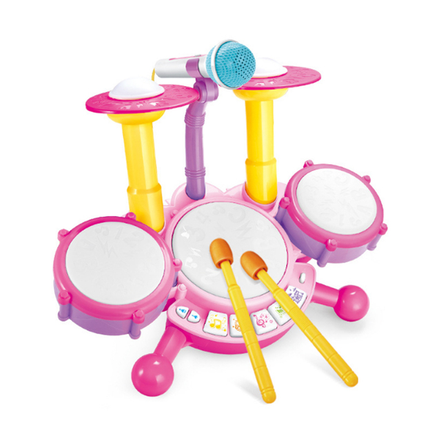 Elektroniczny bęben muzyczny dla dzieci powyżej 3 lat z mikrofonem, zestaw 1 para edukacyjnych zabawek jazzowych - Wianko - 9