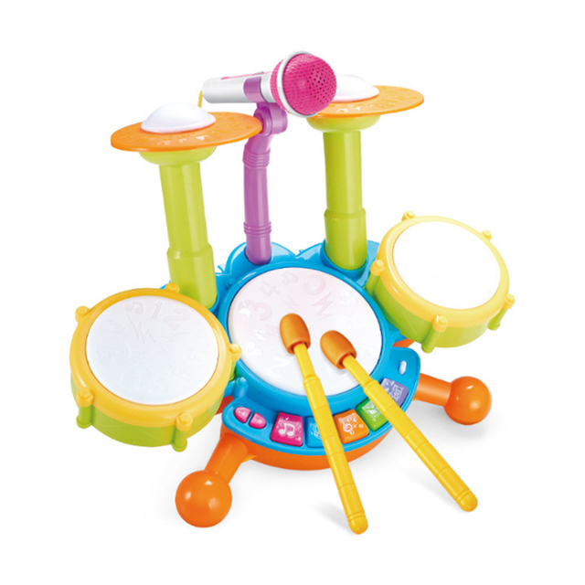 Elektroniczny bęben muzyczny dla dzieci powyżej 3 lat z mikrofonem, zestaw 1 para edukacyjnych zabawek jazzowych - Wianko - 11