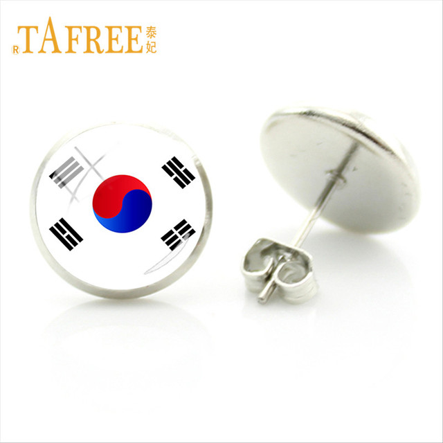 Kolczyki szklane kamienie - TAFREE flagi świata, Turcja, Hiszpania, Japonia, Szwecja, 28 stylów, biżuteria Steampunk FG87 - Wianko - 2