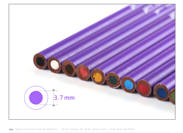 Zestaw 12 pastelowych ołówków Superior do kolorowania i rysowania w drewnianej obudowie - Wianko - 8