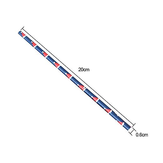 25 Sztuk Boże Narodzenie Kapelusz Wzór Słomki Papierowe Czerwone i Zielone Słomki do Picia na Imprezę Noworoczną dekoracja stołu Noel 75D - Wianko - 1
