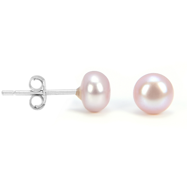 Kolczyki sztyft z naturalnymi hodowlanymi perłami słodkowodnymi z srebra próby 925 dla kobiet - ręcznie robiona moda ślubna i zaręczynowa - Wianko - 7