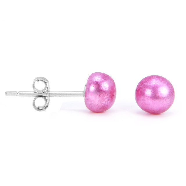 Kolczyki sztyft z naturalnymi hodowlanymi perłami słodkowodnymi z srebra próby 925 dla kobiet - ręcznie robiona moda ślubna i zaręczynowa - Wianko - 15