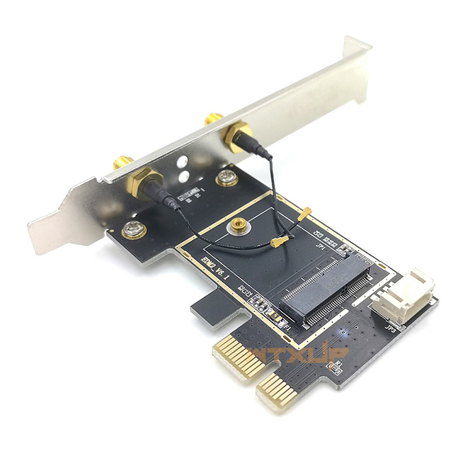 Adapter M.2 WiFi M2 NGFF klucz A E do PCI Express PCIE Bluetooth na komputer stacjonarny - karta sieciowa PCI-E AX210 9260 8260 - Wianko - 10