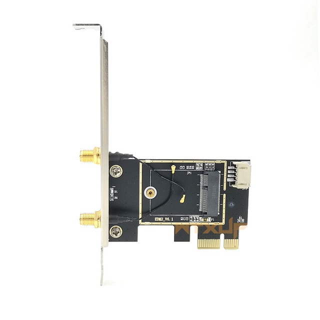 Adapter M.2 WiFi M2 NGFF klucz A E do PCI Express PCIE Bluetooth na komputer stacjonarny - karta sieciowa PCI-E AX210 9260 8260 - Wianko - 8