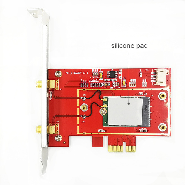 Adapter M.2 WiFi M2 NGFF klucz A E do PCI Express PCIE Bluetooth na komputer stacjonarny - karta sieciowa PCI-E AX210 9260 8260 - Wianko - 13