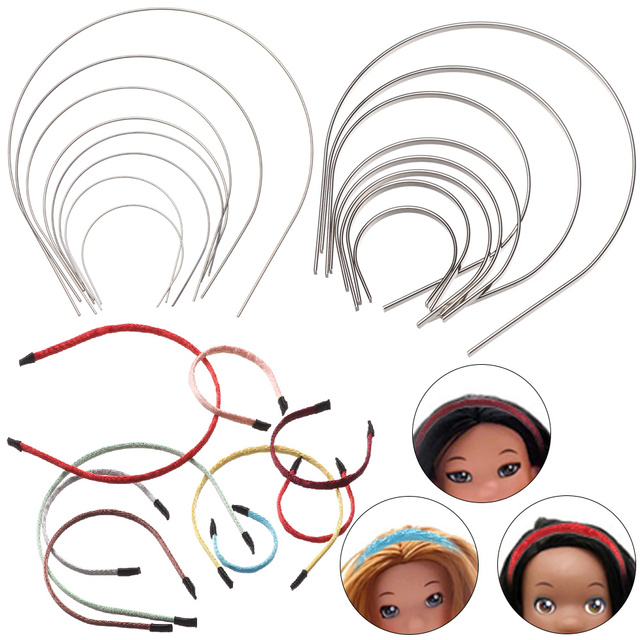 Opaska na głowę Doll DIY z materiałów - 5 sztuk, dla lalki 1/3 1/4 1/6 1/8 - ozdoba do włosów - Wianko - 7