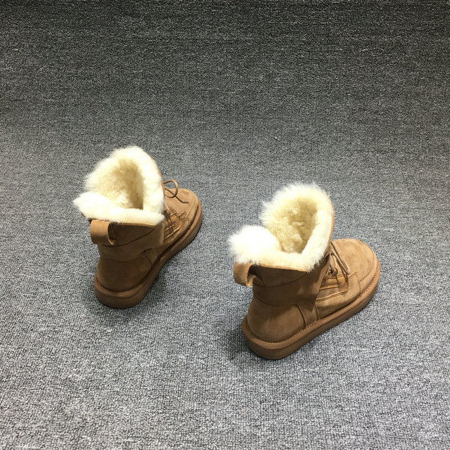 Kostki śniegu maja buty zimowe dla kobiet, ciepłe pluszowe buty do zimy, slip-on, czarne, beżowe lub brązowe, rozmiar 35-40 - Wianko - 21