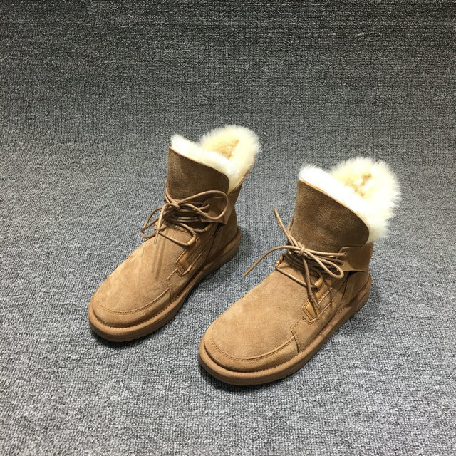 Kostki śniegu maja buty zimowe dla kobiet, ciepłe pluszowe buty do zimy, slip-on, czarne, beżowe lub brązowe, rozmiar 35-40 - Wianko - 18