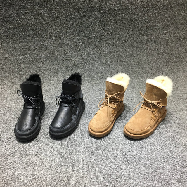Kostki śniegu maja buty zimowe dla kobiet, ciepłe pluszowe buty do zimy, slip-on, czarne, beżowe lub brązowe, rozmiar 35-40 - Wianko - 8