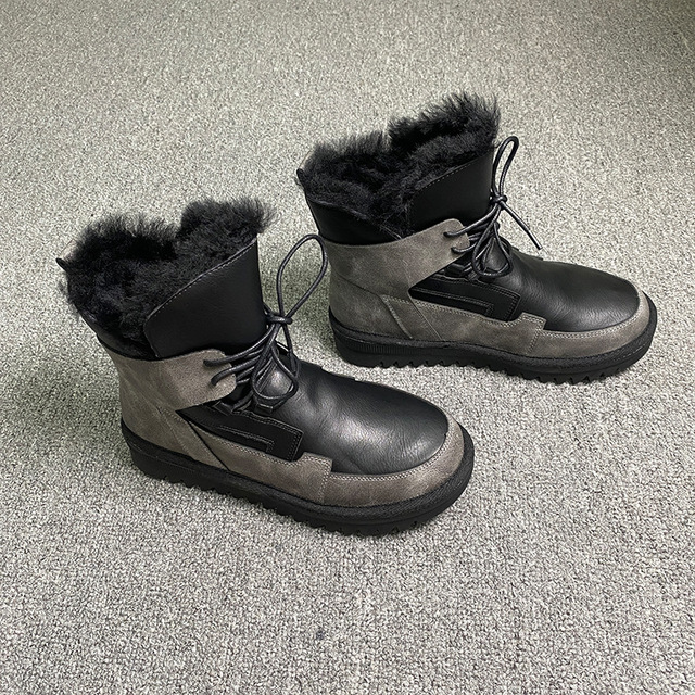 Kostki śniegu maja buty zimowe dla kobiet, ciepłe pluszowe buty do zimy, slip-on, czarne, beżowe lub brązowe, rozmiar 35-40 - Wianko - 4