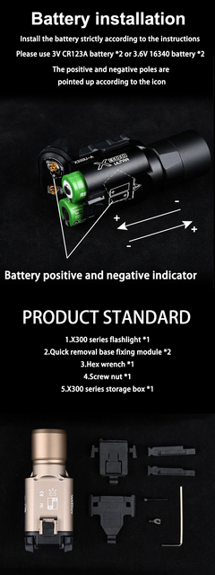 Lampka taktyczna WADSN X300U X300V X300 Ultra o mocy 600 lumenów, dedykowana do broni z montażem 20mm Picatinny - Wianko - 7