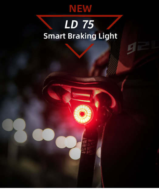 Oświetlenie rowerowe: Rowerowa tylna lampa ostrzegawcza hamowania Taillight COB LED 6 trybów z ładowaniem USB, mocowanie na sztycę siodła (15-48 godzin działania) - Wianko - 2
