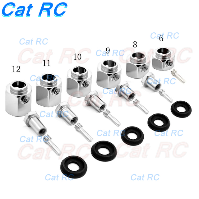 Zestaw 4 metalowych adapterów sześciokątnych do kół piast TRX6 TRX4 z igłą stalową do CatRC - Wianko - 2