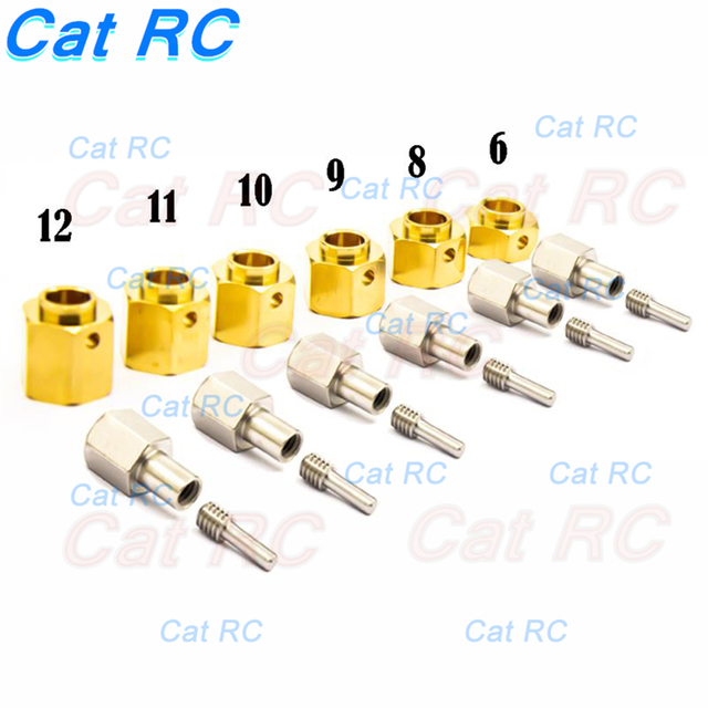 Zestaw 4 metalowych adapterów sześciokątnych do kół piast TRX6 TRX4 z igłą stalową do CatRC - Wianko - 1