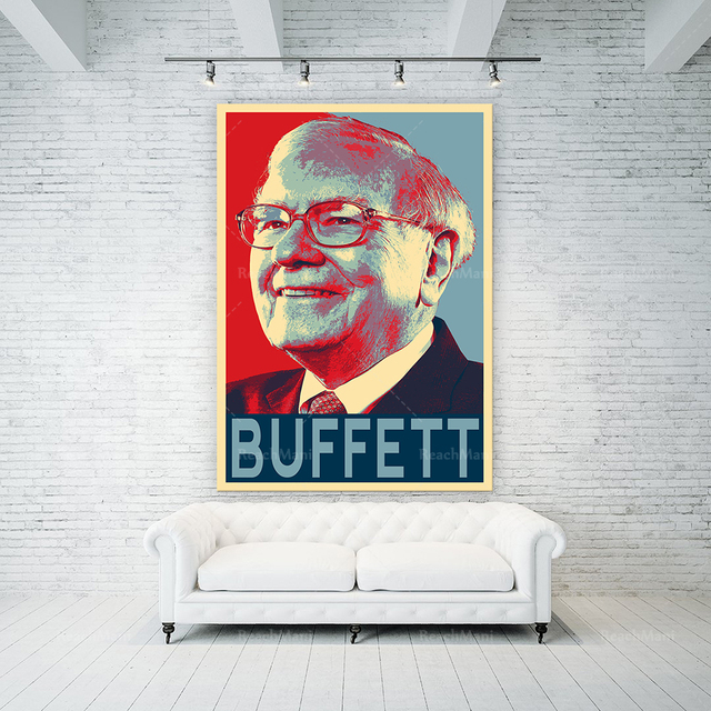 Ilustracja Warrena Buffetta w stylu Pop Art - dekoracja wnętrza podkreślająca biznesowy charakter Wall Street i giełdy (na druku plakatowym lub płótnie) - Wianko - 5