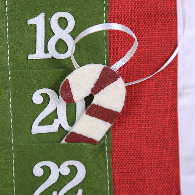 Kalendarz adwentowy 3D Święty Mikołaj i bałwan - dekoracja świąteczna do zawieszenia na ścianie, 24 dni odliczania - Wianko - 6