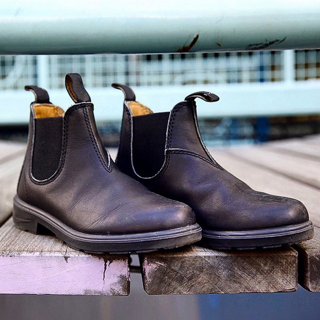 Luksusowe buty retro Chelsea Boots dla par - motocyklowe botki o wysokim obcasie - Wianko - 29