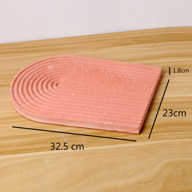 Silikonowa foremka Wave Tray do marszczenia wody łukowatej z betonu, gliny i żywicy epoksydowej - Wianko - 1