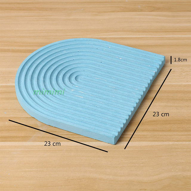 Silikonowa foremka Wave Tray do marszczenia wody łukowatej z betonu, gliny i żywicy epoksydowej - Wianko - 2