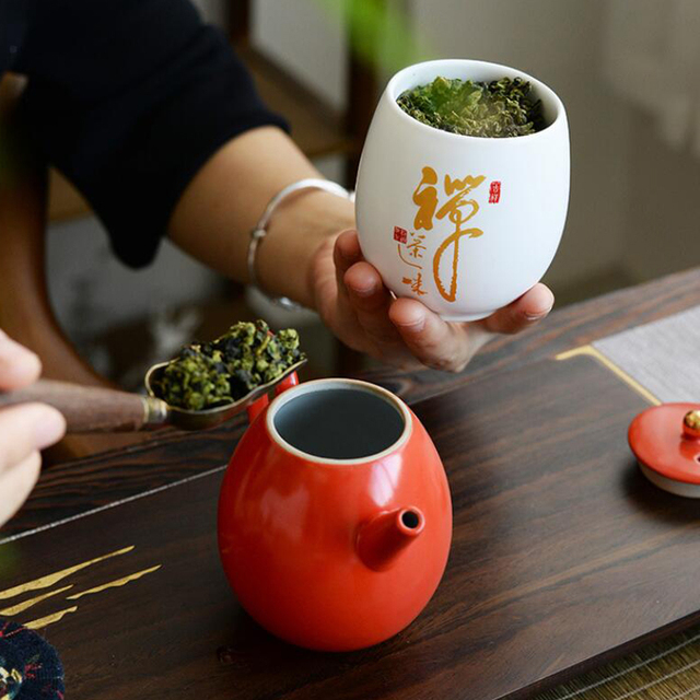 Mini ceramiczny słoik podróży zielona herbata Pu'er - Wianko - 50