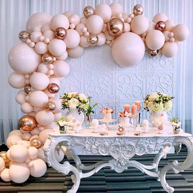Zestaw dekoracji balonowych na imprezę, urodziny, ślub i Baby Shower - ozdobne balony Garland, tło dekoracyjne - Wianko - 3