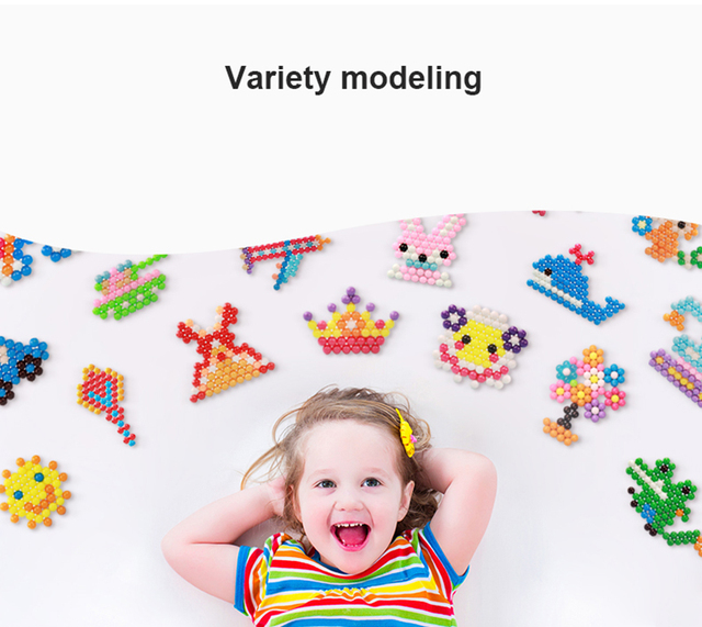 Montessori Refill - koraliki puzzle kryształ DIY woda spray, magiczne 3D zabawki dla dzieci - ręcznie robione, kid manualidades Cuentas - Wianko - 2