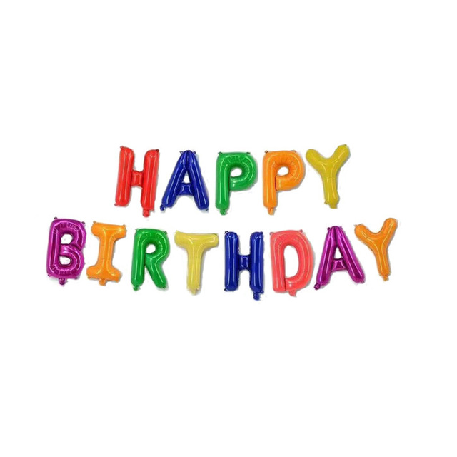 Foliowy balon z nadrukiem HAPPY BIRTHDAY w kształcie liter dla dzieci - idealny do dekoracji na przyjęcie urodzinowe - Wianko - 4