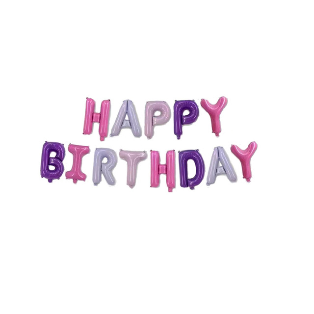 Foliowy balon z nadrukiem HAPPY BIRTHDAY w kształcie liter dla dzieci - idealny do dekoracji na przyjęcie urodzinowe - Wianko - 5