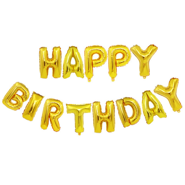 Foliowy balon z nadrukiem HAPPY BIRTHDAY w kształcie liter dla dzieci - idealny do dekoracji na przyjęcie urodzinowe - Wianko - 2