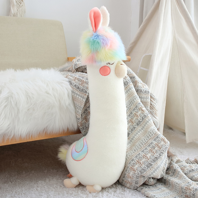 Kolorowa pluszowa alpaka japońska - miękka, nadziewana, słodka zabawka dla dzieci - Wianko - 4