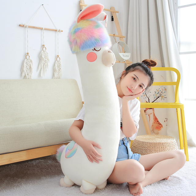 Kolorowa pluszowa alpaka japońska - miękka, nadziewana, słodka zabawka dla dzieci - Wianko - 3