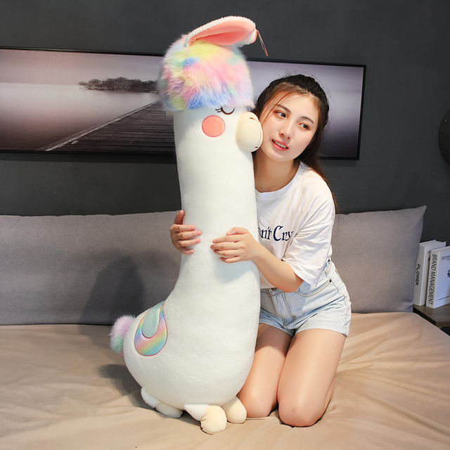 Kolorowa pluszowa alpaka japońska - miękka, nadziewana, słodka zabawka dla dzieci - Wianko - 8