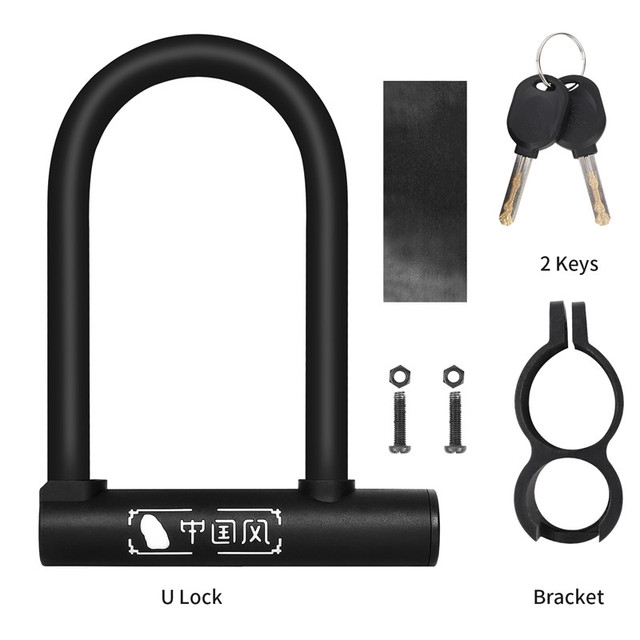 Blokada rowerowa WEST BIKING U-lock do MTB i rowerów szosowych - zabezpieczenie przed kradzieżą, 2 klucze - Wianko - 4