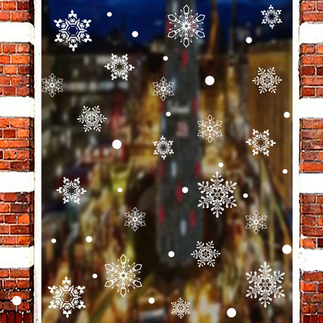 Świąteczne naklejki ścienne w kształcie płatka śniegu - dekoracja na Nowy Rok i Boże Narodzenie - Wianko - 16