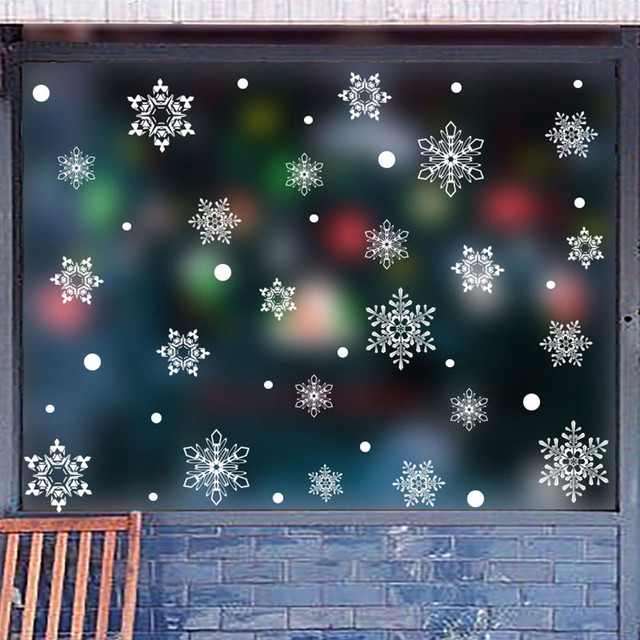 Świąteczne naklejki ścienne w kształcie płatka śniegu - dekoracja na Nowy Rok i Boże Narodzenie - Wianko - 10