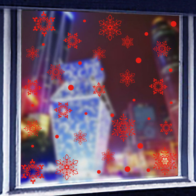 Świąteczne naklejki ścienne w kształcie płatka śniegu - dekoracja na Nowy Rok i Boże Narodzenie - Wianko - 13
