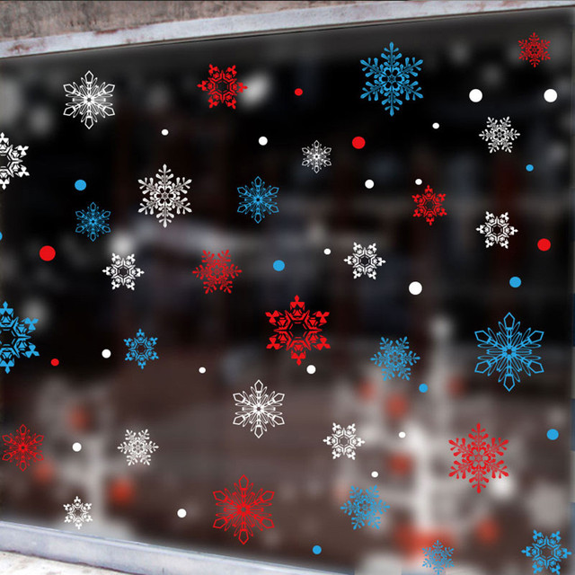 Świąteczne naklejki ścienne w kształcie płatka śniegu - dekoracja na Nowy Rok i Boże Narodzenie - Wianko - 12