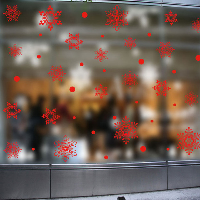 Świąteczne naklejki ścienne w kształcie płatka śniegu - dekoracja na Nowy Rok i Boże Narodzenie - Wianko - 21