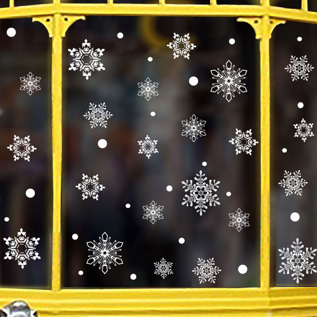 Świąteczne naklejki ścienne w kształcie płatka śniegu - dekoracja na Nowy Rok i Boże Narodzenie - Wianko - 22