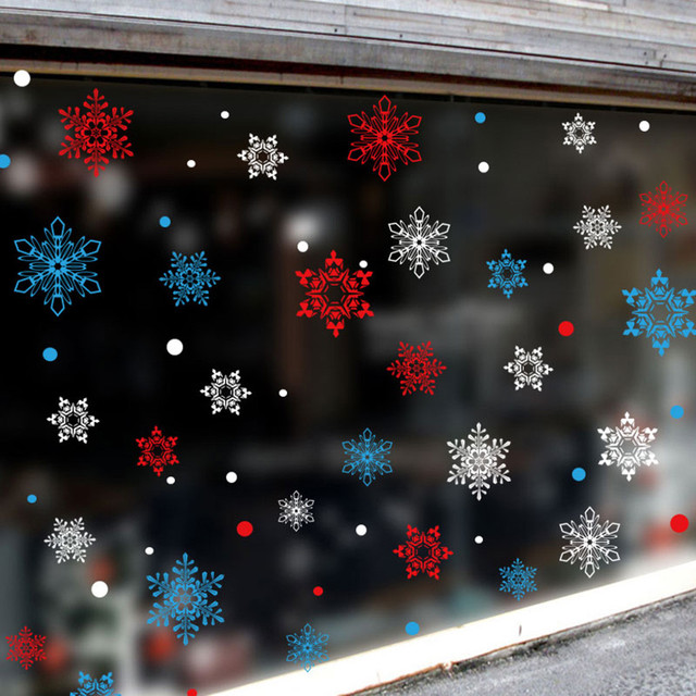 Świąteczne naklejki ścienne w kształcie płatka śniegu - dekoracja na Nowy Rok i Boże Narodzenie - Wianko - 11