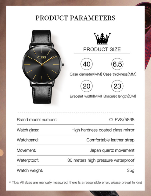 Męskie zegarki kwarcowe biznes 2021, wodoodporne, marki luksusowe, wykonane z oddychającej skóry - Wianko - 7