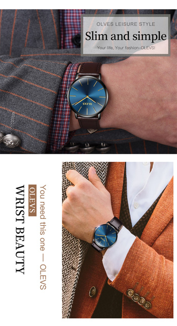 Męskie zegarki kwarcowe biznes 2021, wodoodporne, marki luksusowe, wykonane z oddychającej skóry - Wianko - 2