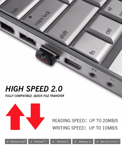 Oryginalny SanDisk CZ33 Mini Pen Drive 16GB 32GB 64GB USB Flash Drive - Wianko - 3