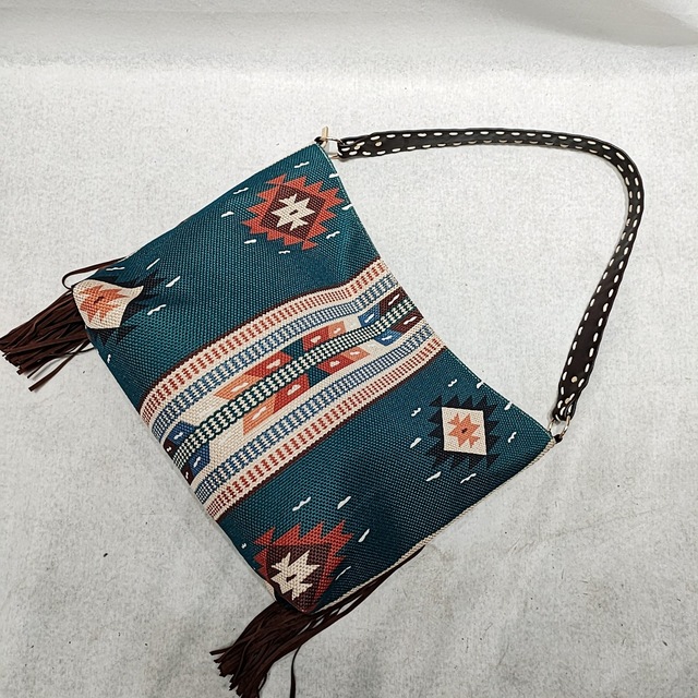 Damska torebka z unikalnym boho stylem, dużą pojemnością na zakupy i podróże, wykonana z materiału Canvas w retro design. Idealny prezent dla dziewczynek - Wianko - 15