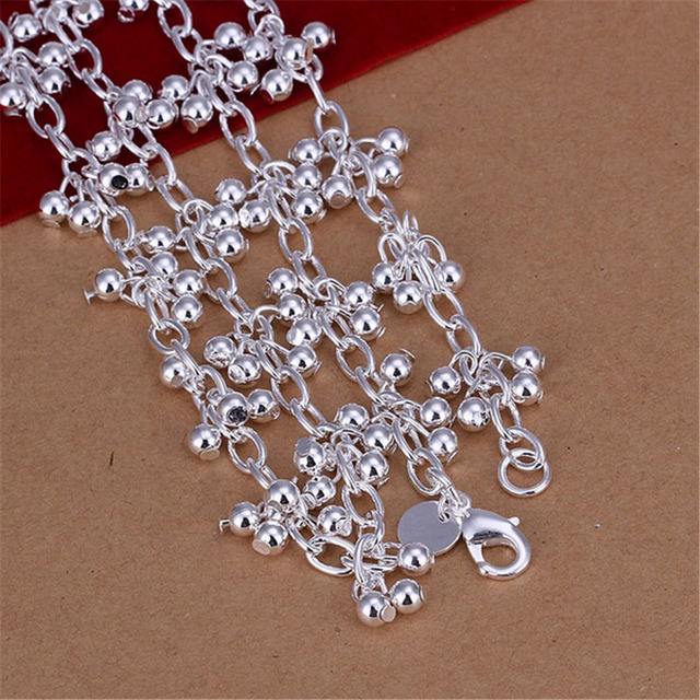 Zestaw biżuterii z popularnych marek: bransoletka i naszyjnik wykonane z srebra próby 925 dla kobiet - idealne na imprezy, śluby i prezent dla pary - Wianko - 11