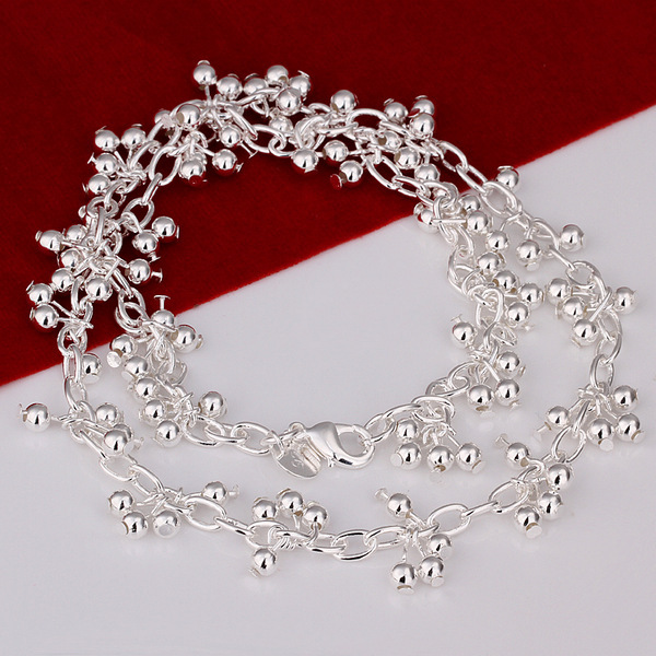 Zestaw biżuterii z popularnych marek: bransoletka i naszyjnik wykonane z srebra próby 925 dla kobiet - idealne na imprezy, śluby i prezent dla pary - Wianko - 7